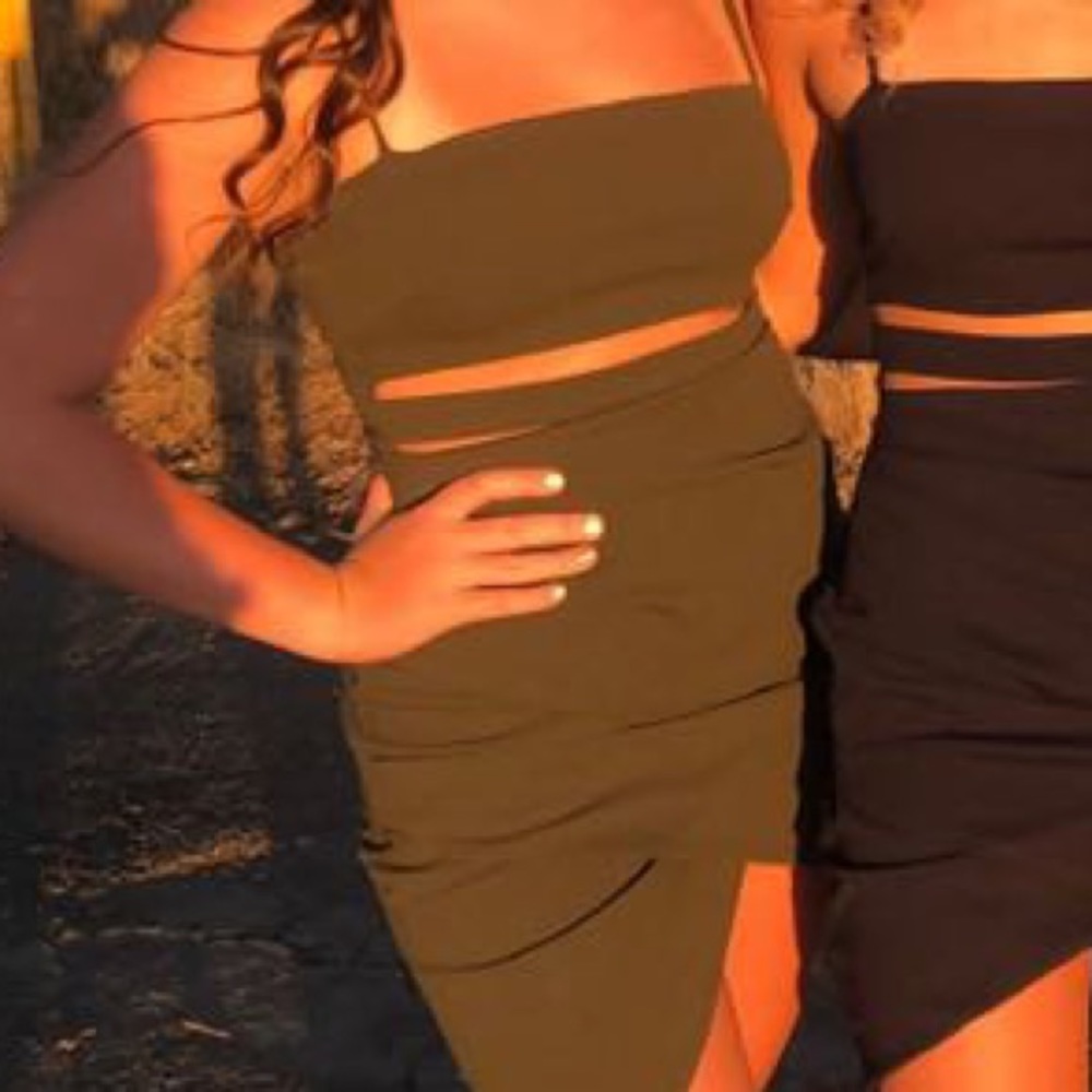 Olive green dress